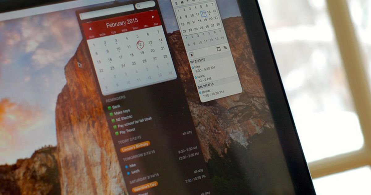 calendar widget for mac